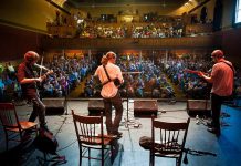 Cantrip (Jon Bews, Dan Houghton, and Eric McDonald) are performing at Market Hall Performing Arts Centre in Peterborough on August 9, 2018. (Publicity photo)