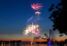 Local photographer Kirk Doughty captured this shot of the 2018 Canada Day fireworks over Little Lake in Peterborough. (Photo: Kirk Doughty)