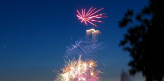 Local photographer Kirk Doughty captured this shot of the 2018 Canada Day fireworks over Little Lake in Peterborough. (Photo: Kirk Doughty)
