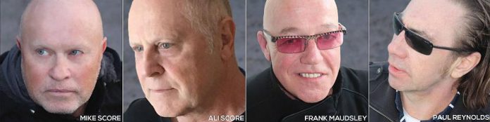 The original members of A Flock of Seagulls (Mike Score, Ali Score, Frank Maudsley, and Paul Reynolds) reunited this year to record "Ascension", the first studio album since 1984 featuring the original line-up. (Photos: A Flock of Seagulls)