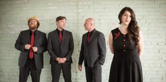 Hamilton roots rocker Terra Lightfoot and her band (Jeff Heisholt on keyboards, Maury LaFoy on bass, and Joel Haynes on drums), who will be kicking off the Peterborough Folk Festival with a ticketed concert at the Market Hall in downtown Peterborough on Friday, August 17, 2018. (Photo: Dustin Rabin Photography)