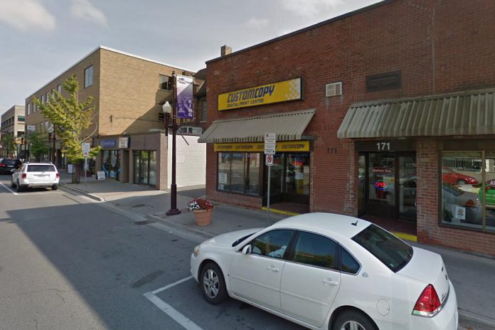 The new location of The Theatre on King will be at 171 King Street in downtown Peterborough, in the former location of Custom Copy. Artistic director Ryan Kerr hopes to open the theatre at its new location in the coming weeks. (Photo: Google Maps