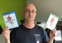 David A. Winter, president of Peterborough-based video game studio Canuck Play, with Maximum Football 2018, which has been certified for and officially released on both the PS4 and Xbox One video game platforms. (Photo courtesy of the Innovation Cluster)