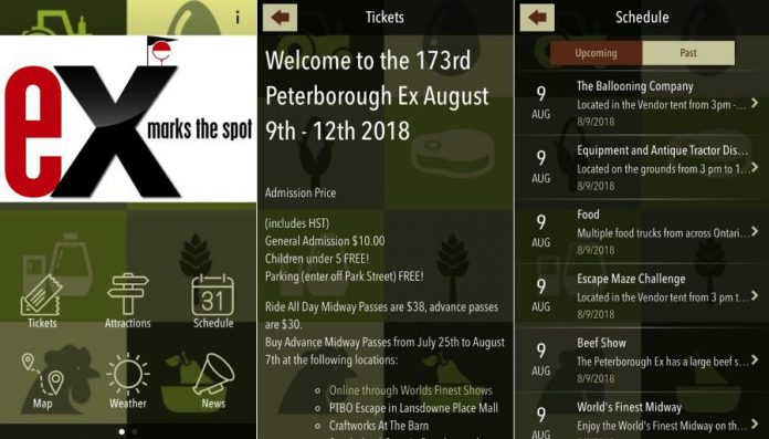 Screenshots of the  Peterborough Ex Android app on Google Play. (Photos: acorn30)