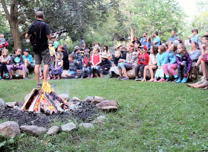 The Paddling Puppeteer, Glen Caradus, pictured here at the 2017 GreenUP Ecology Park Family Night, will present the puppet show, Plugging into Nature, at this year's Annual Family Night & Lantern Walk event at Ecology Park on Thursday, August 23rd. (Photo: Karen Halley)