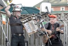 Washboard Hank and Reverend Ken reprise their musical novelty act from the 1970s and their musical collaboration in Reverend Ken and The Lost Followers at The Garnet in downtown Peterborough on Wednesday, August 22nd. (Photo via The Garnet / Facebook)