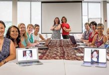 The 2018-19 board of directors of the Women's Business Network of Peterborough, from left to right: (on laptop) Program Director Danielle McIver, Secretary Grace Reynolds, External Communications Director Rencee Noonan, Treasurer Christine Teixeira, Member Communications Director Diane Wolf, Director at Large Josee Kiss, President Tracey Ormond, Past President Lorie Gill, Technical Director Karen Copson, Program Director Lori McKee, Membership Director Arlene Blunck, Social Director Gail Moorhouse, and (on laptop) Strategic Planning Director Colleen Carruthers. (Photo: Heather Doughty)