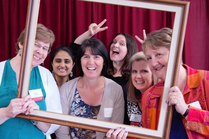 Diane Wolf (right) with members of the 2017-18 WBN board of directors during the end-of-season celebration in June 2018. Diane is serving on the 2018-19 WBN board as Member Communications Director. (Photo: WBN)