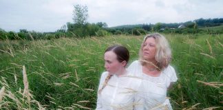 Grace Thompson as 15-year-old Serena with Cynthia Ashperger as her mom Ramona in Judith Thompon's play "Who Killed Snow White?" at 4th Line Theatre. The world-premiere play, which explores sexual violence, the culture of misogyny, and the impact of social media and cyberbullying aong today’s youth, runs at the WInslow Farm in Millbrook unil August 25th. (Photo: Wayne Eardley / Brookside Studios)