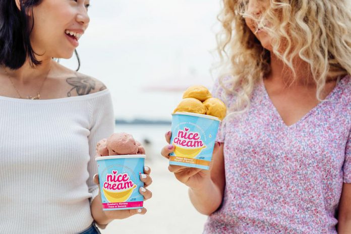 Nicecream, a fruit-only frozen dessert produced by Peterborough-based health food startup Chimp Treats, will soon be available in Loblaws grocery stores. (Photo courtesy of Innovation Cluster)