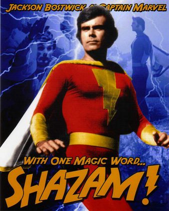 In the TV series, young Billy Batson (played by teen heartthrob Michael Gray) was transformed into superhero Captain Marvel (Jackson Bostwick, pictured) when he spoke the word "Shazam!". (Publicity photo)