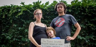 The mayors of the four municipalities involved in the cancelled Ontario Basic Income Pilot Program have called on the federal government to assume oversight of the program, which includes 4,000 participants in Lindsay, Thunder Bay, Hamilton, Brantford, and Brant County. Hamilton photographer Jessie Golem, whose "Humans of Basic Income" photographic series shows the human side of the Province's decision to cancel the project, will be in Lindsay on September 9 and 10 seeking to photograph and share the stories of Lindsay participants in the program. (Photo: Jessie Golem)