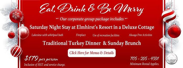 Elmhirst's Resort 'Eat, Drink and Be Merry' corporate group package