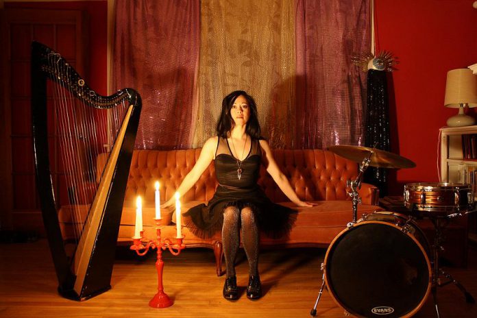 Reclusive Newfoundland songwriter Kira Sheppard brings her haunting harp-based songs to The Garnet in downtown Peterborough on on Wednesday, September 12th, where she'll be performing with longtime collaborators Jake Nicoll and Ilia Nicoll along with Peterborough's own Scott Sommerville. (Publicity photo)