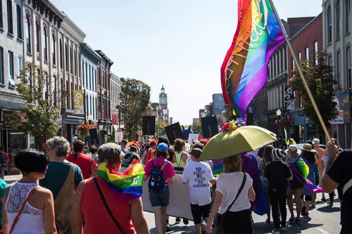 Peterborough Pride returns for its 16th year from Friday, September 14th until Sunday, September 23rd. Pride Week features more than 25 events and culminates with the Pride parade, which takes place on Saturday, September 22nd in downtown Peterborough. (Photo: Peterborough DBIA)