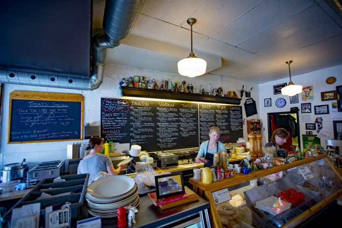 Sam's Deli is one of many restaurants and cafes located in the Hunter St. Cafe District in downtown Peterborough.