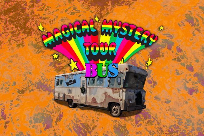 The Players' Magical Mystery Tour Bus arrives in Peterborough at the Gordon Best Theatre on Friday, September 28, 2018. Tickets are $15, with proceeds going to charity. (Graphic: Players)