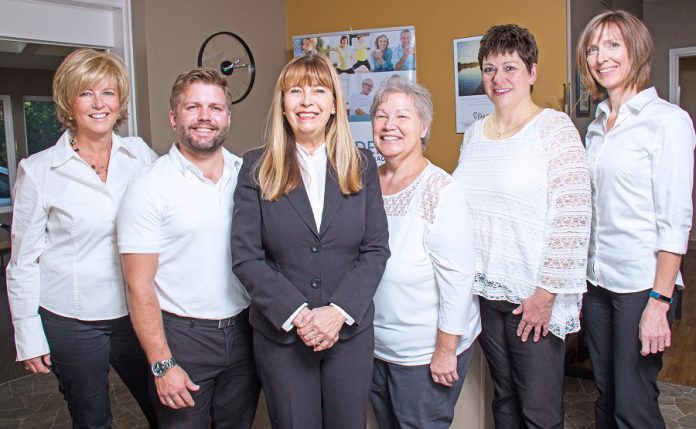 The Ear Depot team: Linda Goodman, Matt Paige, owner Brenda Cowan, Donna LeMaitre, Cindy Handke, and Brenda Telford. (Supplied photo)