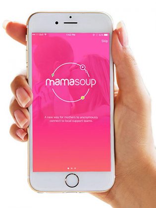 The Mamasoup app is available for free for both for iOS and Android devices. Moms can ask other moms questions, find local resources, and meet new mom-friends from the comfort of their smartphone. (Supplied photo)