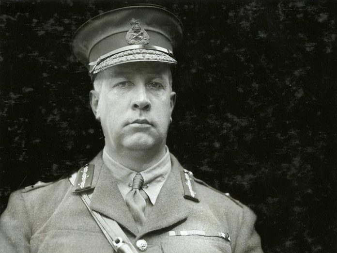 Hugh Brewster's play "Last Day, Last Hour - Canada's Great War on Trial" tells the story of the libel suit brought forward against a Port Hope newspaper in 1928 by Canada's most illustrious WWI general, Sir Arthur Currie. The play is being staged in the same courtroom where the trial actually took place. (Photo: Canadian War Museum)