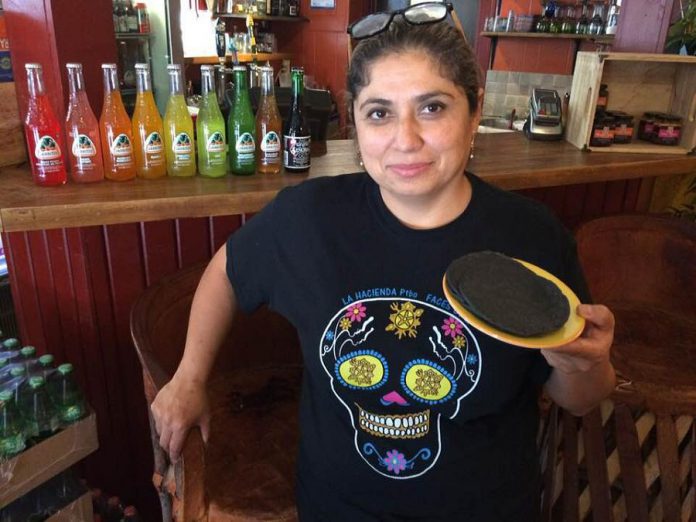 Sandra Arciniega, owner of La Hacienda Mexican Restaurant, has opened the Mexican marketplace Mercado La Hacienda, which features fresh gluten-free tortillas made with innovative and beautiful ingredients. (Photo: Eva Fisher / kawarthaNOW.com)