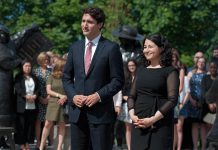 Minister of Status of Women Maryam Monsef with Prime Minister Justin Trudeau during the 2017 announcement of the Women Deliver Conference, to be held in 2019 in Vancouver. The Peterborough-Kawartha MP sat down with kawarthaNOW's Paul Rellinger on October 12, 2018 for a chat on a range of issues. (Photo: Women Deliver)