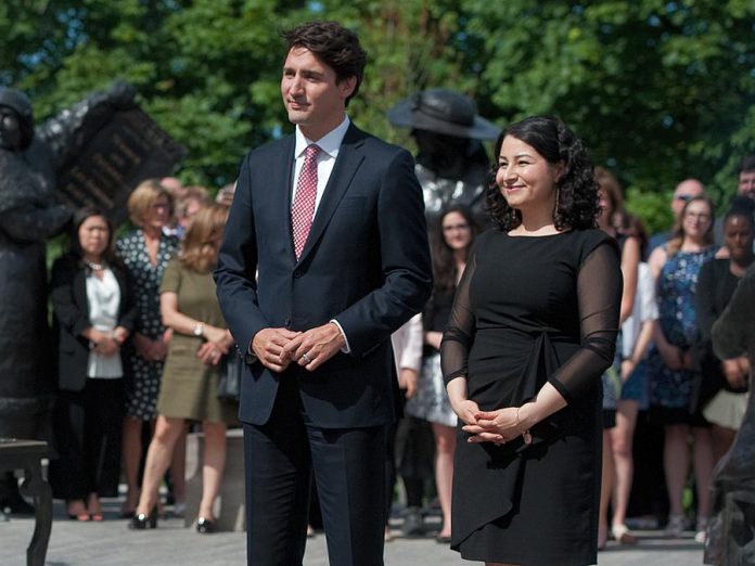 Minister of Status of Women Maryam Monsef with Prime Minister Justin Trudeau during the 2017 announcement of the Women Deliver Conference, to be held in 2019 in Vancouver. The Peterborough-Kawartha MP sat down with kawarthaNOW's Paul Rellinger on October 12, 2018 for a chat on a range of issues. (Photo: Women Deliver)