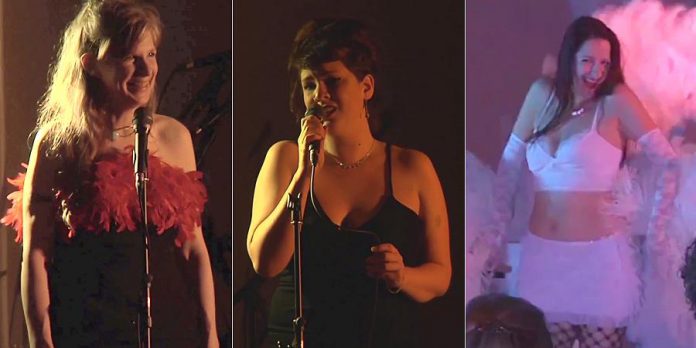 Pictured here at the 2017 Max's Cabaret, emcee Laurel Paluck, along with singer Cheyenee Buck and dancer Sarah Rudnicki, will return to be part of the 2018 event, as well as other musical, dance, and spoken word artists. (Photos: Public Energy)