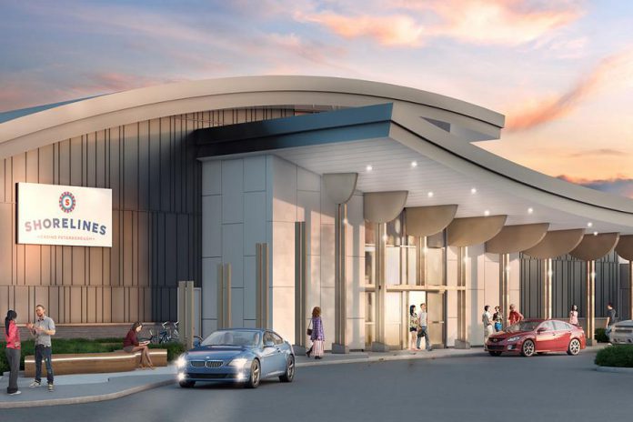 Shorelines Casino Peterborough, located at 1400 Crawford Drive in Peterborough, will officially open at 5 p.m. on October 15, 2018. (Illustration: Great Canadian Gaming Corporation)