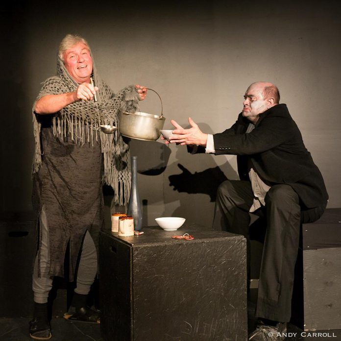 The hilarious soup scene with Rob Fortin as a visually impaired priest attempting to feed Brad Brackenridge as The Monster. (Photo: Andy Carroll)