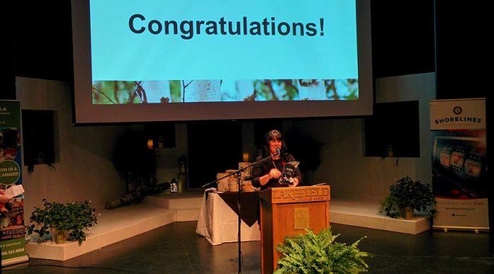Cindy Windover won the Citizen of the Year award. (Photo: Bruce Head / kawarthaNOW.com)