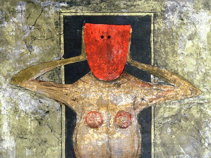  "Woman with the Red Mask" by Tamayo Rufino, from the Art Gallery of Northumberland's permanent collection.  (Photo courtesy of Art Gallery of Northumberland)