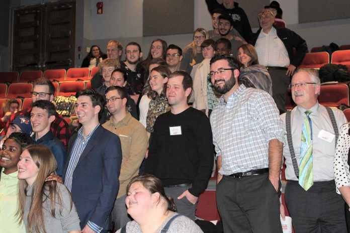 Participants and judges at the  Pitch It! entrepreneurial competition held November 15, 2018 at Fleming College in Peterborough.  (Photo courtesy of Innovation Cluster)