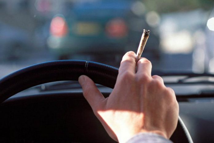 Driving while smoking a cannabis joint