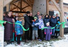 The official ribbon cutting of the new Ecology Park Children's Education Shelter on November 20, 2018. GreenUP will use donations received this holiday season to enhance the open-air classroom in the shelter by replacing the woodchip surface instead the shelter with permeable accessible flooring that will enable the space to be used by all persons. Other areas of Ecology Park that are to be made accessible include parking, the washroom, pathways, and more. (Photo: GreenUP)