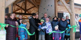 The official ribbon cutting of the new Ecology Park Children's Education Shelter on November 20, 2018. GreenUP will use donations received this holiday season to enhance the open-air classroom in the shelter by replacing the woodchip surface instead the shelter with permeable accessible flooring that will enable the space to be used by all persons. Other areas of Ecology Park that are to be made accessible include parking, the washroom, pathways, and more. (Photo: GreenUP)