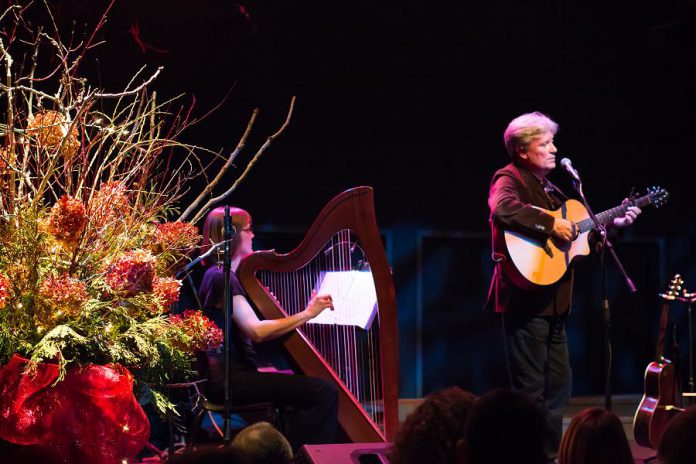 Celtic harpist Tanah Haney performing at In From The Cold at the Market Hall in Peterborough on Friday, December 11, 2015. This year's concert takes place on December 7 and 8, 2018. (Photo: Linda McIlwain / kawarthaNOW.com)