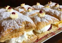 This month we look at snack food favourites reinvented by local businesses. The Pastry Peddler in Millbrook has come up with its own version of the Passion Flakie, with different flavours every "Flaky Friday". Pictured is lemon curd, raspberry preserve, and fresh cream. (Photo: Brad Katz / Pastry Peddler)