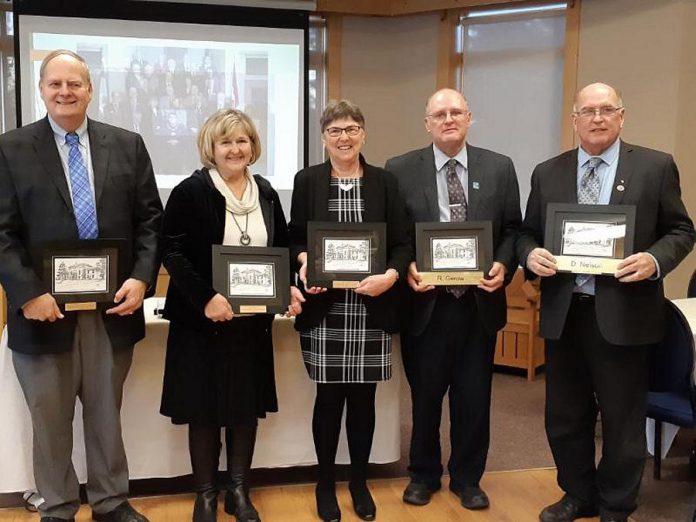 Left to right: Doug Hutton, Bev Matthews, Mary Smith, Ron Gerow, Dave Nelson. Not pictured: Terry Low, John Fallis, Rick Woodcock.