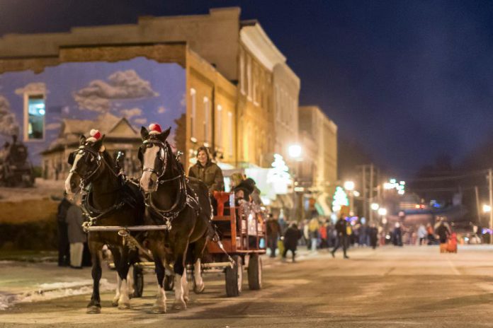 Millbrook's Christmas In The Village, on the evening of Thursday, December 6, 2018, offers festive activities for the entire family, including the popular horse-drawn wagon rides through the downtown of the picturesque village. (Photo: Marjorie McDonald)