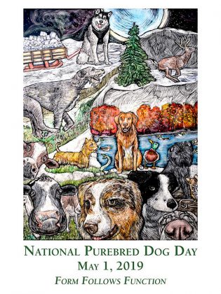 Peterborough artist Lisa Martini-Dunk's "Unlimited" is the official poster for National Purebred Dog Day 2019. Copies of the poster are available to order online. (Photo: National Purebred Dog Day)