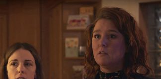 Naomi DuVall as Samantha (right) with Lindsay Unterlander in Michelle Foster's new short "A New Year's Story". (Photo courtesy of Oblivious Muse Films)