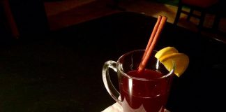The Sapphire Room's berry mulled wine sits for 10 days with fruit and liqueurs. When it's prepared, the whole bar smells like strawberries and cinnamon. Discover this and more seasonal favourites in this month's Knosh News. (Photo: Eva Fisher / kawarthaNOW.com)