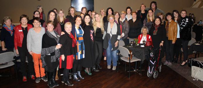 Minister for Women and Gender Equality Maryam Monsef and  Minister of Small Business and Export Promotion Mary Ng with attendees at the December 19, 2018 town hall discussion on government supports available to women entrepreneurs across Canada. The meeting included representatives from the Women's Business Network of Peterborough, the Greater Peterborough Chamber of Commerce, Community Futures Peterborough, and the Workforce Development Board. (Photo: Office of Maryam Monsef)