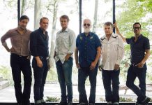 Canada's legendary alt-country rockers Blue Rodeo (Mike Boguski, Colin Cripps, Jim Cuddy, Greg Keelor, Bazil Donovan, and Glenn Milchem) are performing a benefit concert for local health care at the Peterborough Memorial Centre on December 28, 2018. (Photo: Dustin Rabin)