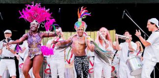 Celebrate New Year's Eve at The Venue in downtown Peterborough in Brazilian Carnival style, with a celebration featuring samba drumming group A Fantástica Bateria along with contemporary Brazilian dance music from Batucatronica and DJ Rodrigo Flores. (Photo: Michael Zender)