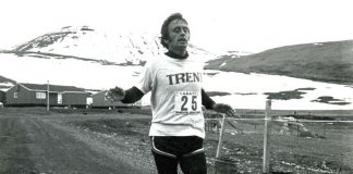 The Peter Adams Winter Run, which raises funds for cthe YMCA Strong Kids Campaign, is named in honour of the late politican Peter Adams, who was an avid runner and one of the run's original race directors. Adams is pictured here finishing the Arctic Marathon in 1979. (Supplied photo)
