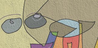 One of the many artworks by Joe Stable, artist and operator of Acme Art & Sailboat Co., who will host a 70th birthday bash and art show as part of the new First Friday festivities on February 1, 2019. (Photo courtesy of Acme Art & Sailboat Co.)