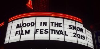 The Toronto-based Blood in the Snow horror film festival is touring four cities in southern Ontario during March 2019, beginning with a stop at Peterborough's Market Hall on March 1 and 2. The festival, which celebrates the best in contemporary Canadian horror, genre, and underground film, will be screening four feature-length films along with five short films, some of which were made by local filmmakers. (Photo courtesy of Blood in the Snow)