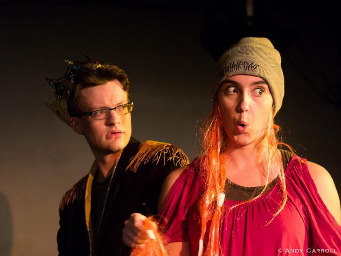 Warren Moore as Prince Charming and Hannah Lash as Rapunzel.  (Photo: Andy Carroll)